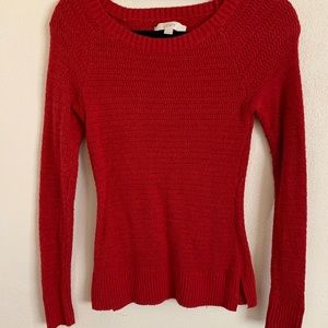 Loft red cable knit sweater.